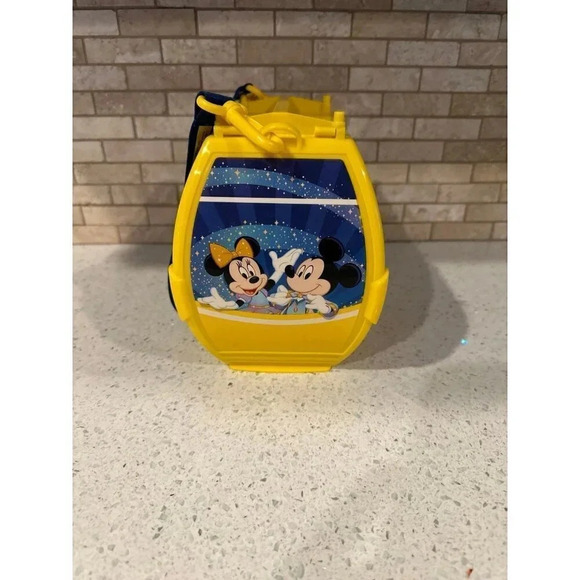 Disney Popcorn Bucket Skyliner Yellow 50th Anniversary Mickey‎ Minnie Mouse  ds - Picture 3 of 4